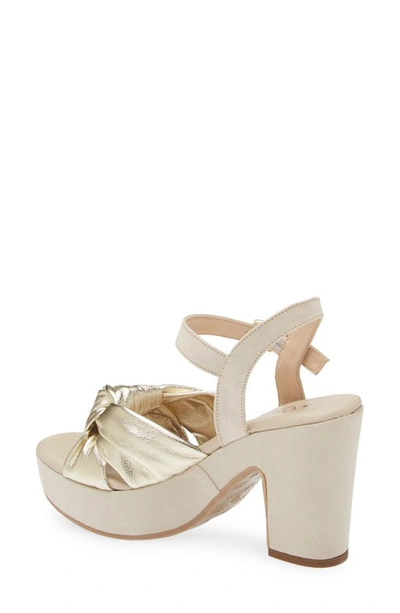 Cordani Lola Knotted Platform Sandal In Platino In Platino