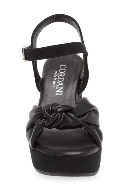 Shop Cordani Lola Knotted Platform Sandal In Black