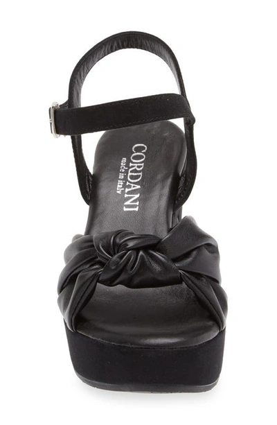 Cordani Lola Knotted Platform Sandal In Black