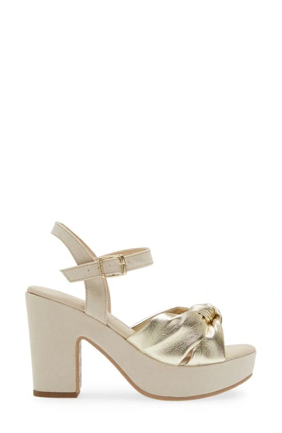 Cordani Lola Knotted Platform Sandal In Platino In Platino