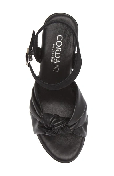 Cordani Lola Knotted Platform Sandal In Black