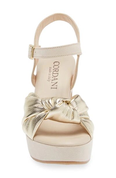 Cordani Lola Knotted Platform Sandal In Platino In Platino