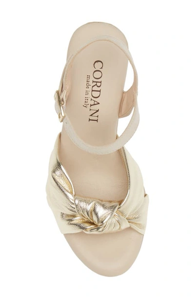 Shop Cordani Lola Knotted Platform Sandal In Platino