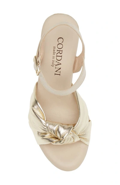 Cordani Lola Knotted Platform Sandal In Platino In Platino