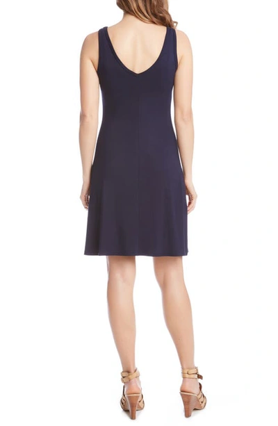 Shop Karen Kane 'brigitte' Double V-neck Jersey Dress In Navy