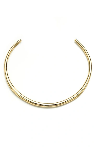 Shop Alexis Bittar Essentials Thin Collar Necklace In Gold