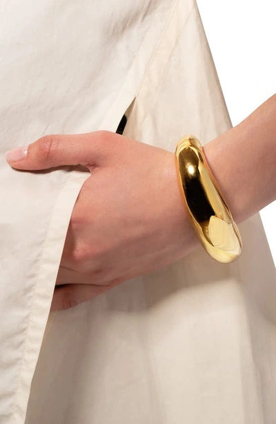 Shop Alexis Bittar Molten Hinge Cuff Bracelet In Gold
