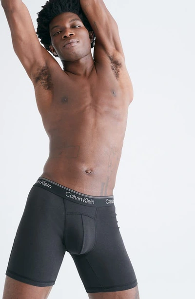 Calvin Klein Athletic Cotton Boxer Briefs In Black