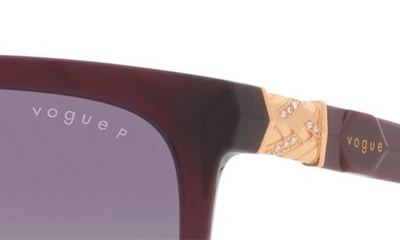 Shop Vogue 54mm Polarized Square Sunglasses In Cherry