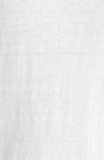 Shop Officine Generale Simon Slub Linen Polo In White