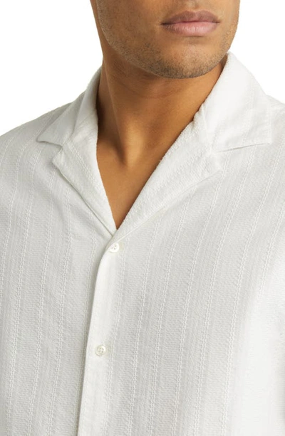Shop Officine Generale Eren Cotton Button-up Shirt In White
