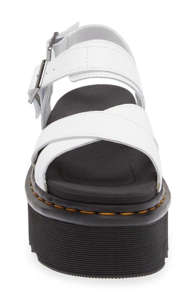 Shop Dr. Martens' Voss Ii Quad Strappy Platform Sandal In White Athena