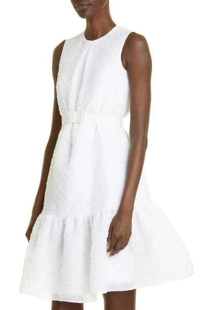 Shop Erdem Maple Tiered Cloqué Dress In White