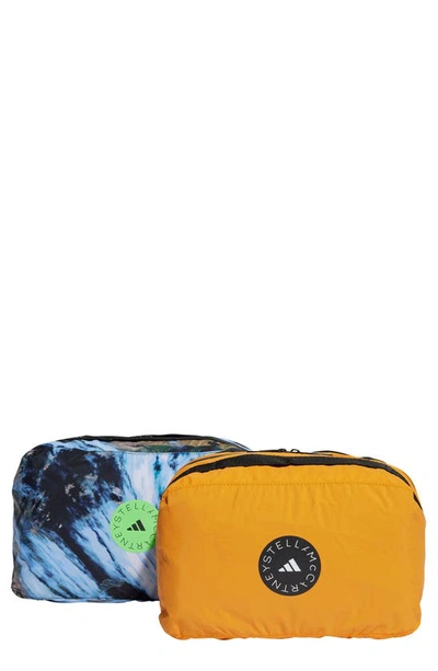 Shop Adidas By Stella Mccartney Assorted 2-pack Travel Bags In Multi/ Orange/ Black