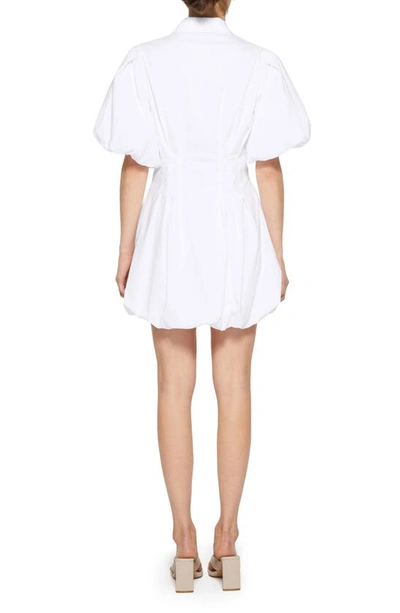 Shop Simkhai Cleo Bubble Shirtdress In White