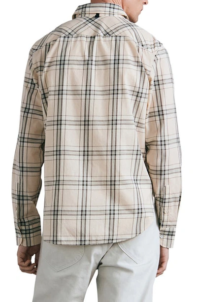 Rag & Bone Gus Checked Cotton Oxford Shirt In Whitepld