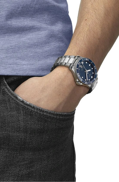 Shop Tissot Seastar 1000 Bracelet Watch, 40mm In Grey
