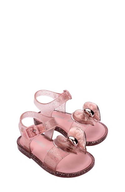 Shop Melissa X Barbie Mini Mar Sandal In Pink Glitter