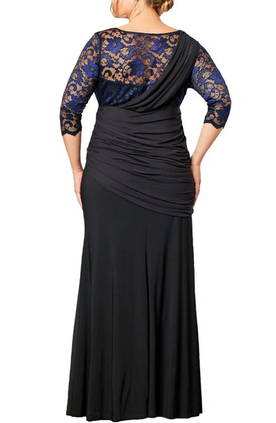 Shop Kiyonna Soirée Evening Gown In Violet Noir