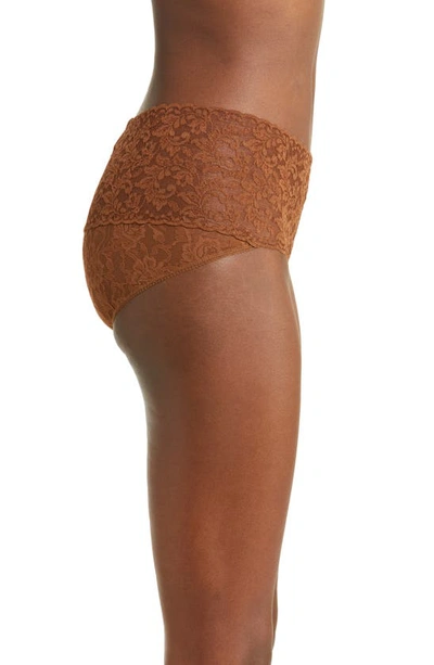 Shop Hanky Panky Signature Lace Low Rise Thong In Ginger Shot (orange)