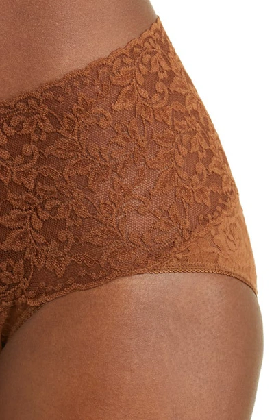Shop Hanky Panky Signature Lace Low Rise Thong In Ginger Shot (orange)