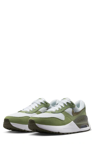 Nike Air Max Systm Running Shoe In White/med Olive/oil Green | ModeSens