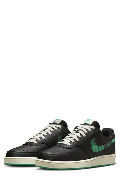 Nike Men's Court Vision Low Shoes In Black/stadium Green/coconut Milk |  ModeSens
