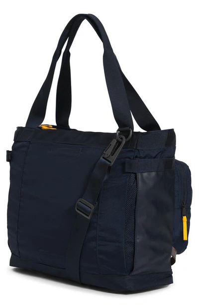 Shop The North Face Base Camp Voyager Tote In Summit Navy/ Summit Gold