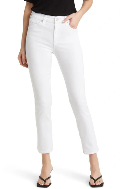 Shop Ag Mari High Waist Crop Jeans In Aesthetic White
