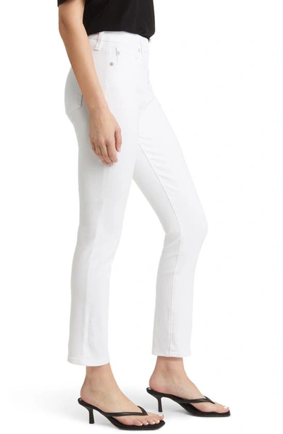 Shop Ag Mari High Waist Crop Jeans In Aesthetic White