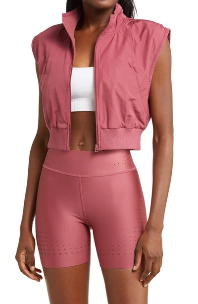 Shop Alo Yoga In Motion Crop Vest In Mars Clay