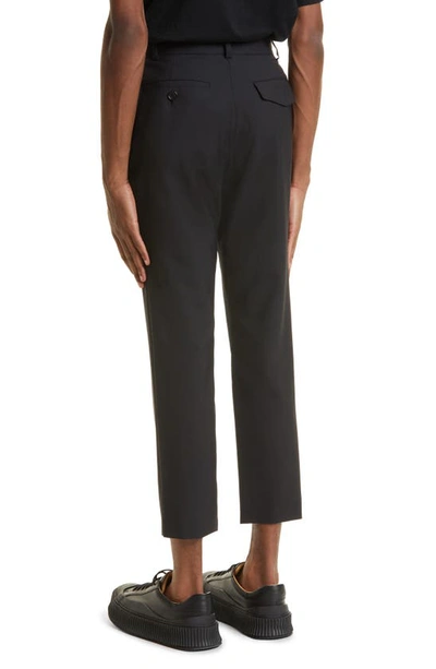 Shop Undercover Zip Front Wool Trousers In Black