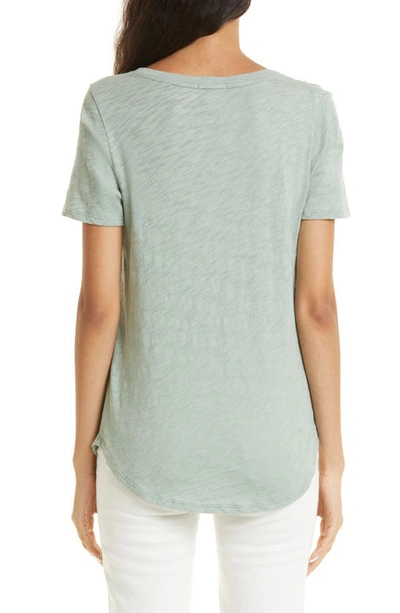 Shop Atm Anthony Thomas Melillo V-neck Slub Cotton T-shirt In Surf Green