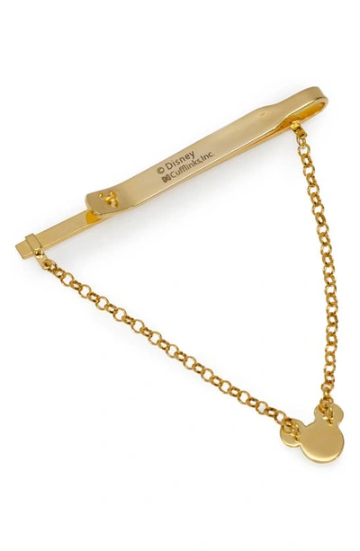 Shop Cufflinks, Inc . X Disney Mickey Gold Crystal Chain Tie Bar With Chain
