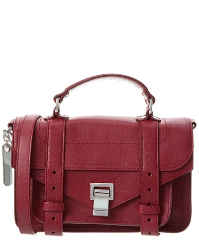 Shop Proenza Schouler Ps1 Tiny Leather Shoulder Bag In Red