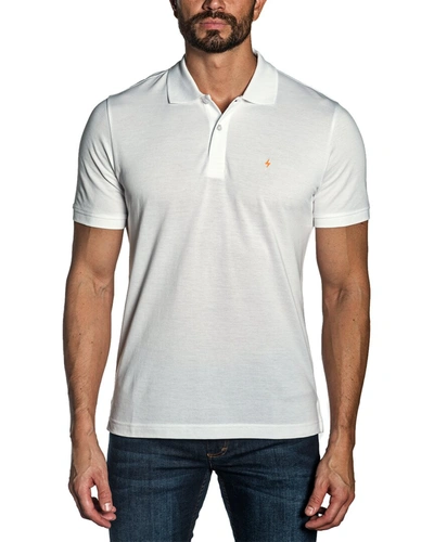 Shop Jared Lang Polo Shirt In White