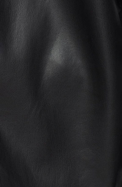 Thread & Supply Faux Leather Shirt Jacket In Black