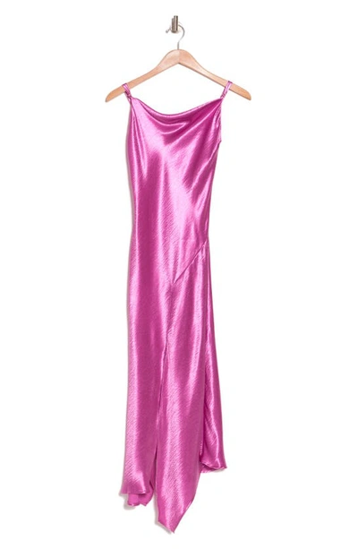 Shop Know One Cares Satin Midi Slipdress In Pink