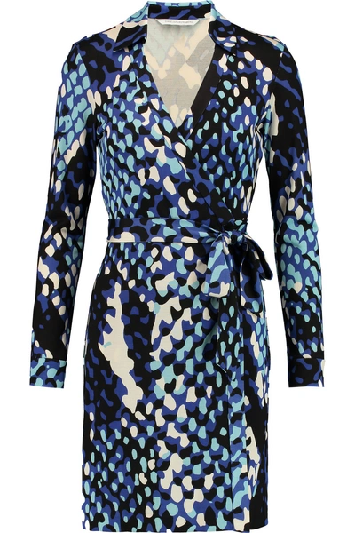 Diane Von Furstenberg Jeanne Printed Silk-jersey Wrap Mini Dress