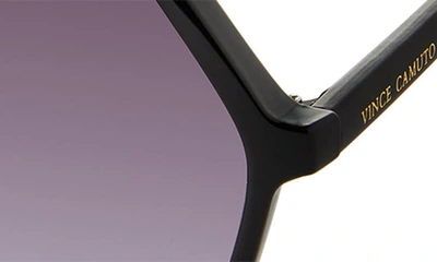 Shop Vince Camuto 56mm Geometric Sunglasses In Black