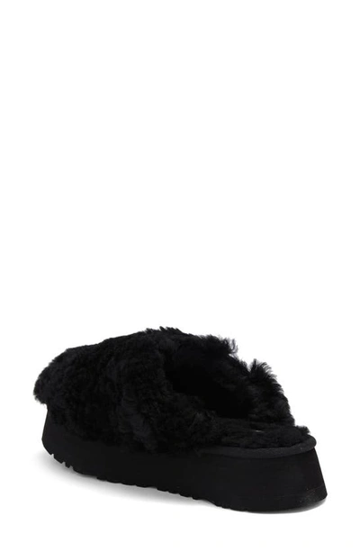 Ugg Maxi Genuine Shearling Platform Clog In Black