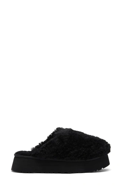 Ugg Maxi Genuine Shearling Platform Clog In Black