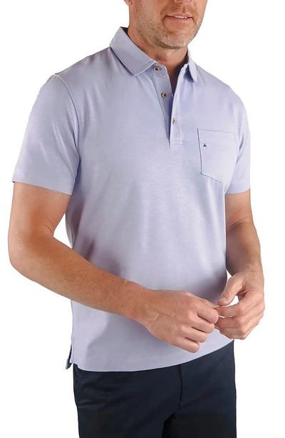 Shop Tailor Vintage Airotec Stretch Slub Jersey Short Sleeve Polo In Sweet Lavender