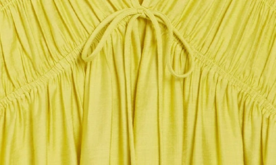 Shop Good Luck Gem Smocked Babydoll Dress In Yellow