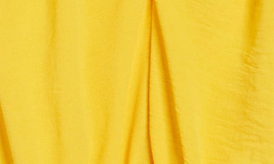 Shop Good Luck Gem Airflow Stretch Drape A-line Dress In Yellow