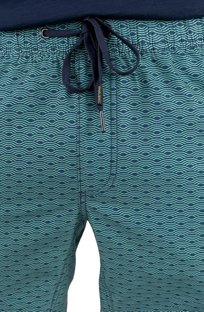Tailor Vintage Shell 4-way Stretch Doc Shorts In Pool Blue Waves