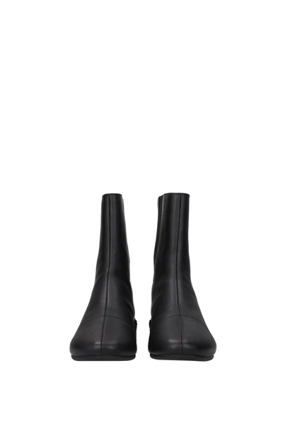 Shop Raf Simons Ankle Boots Runner Leather Black