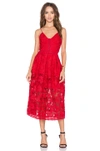 NICHOLAS FLORAL LACE ROULEAU BALL DRESS
