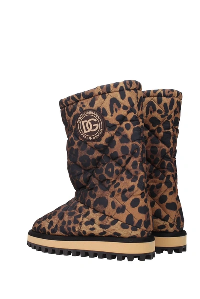 Shop Dolce & Gabbana Ankle Boots Nylon Brown