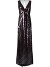 MARC JACOBS PLAID SEQUINED SLEEVELESS GOWN,W4169555611394712